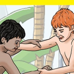 Frage-Antwortkarte zum Spiel „Schwimmen macht Spaß!“
