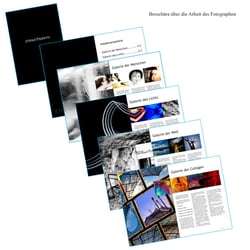 Brochüreerstellung für Fotografie Stehle
