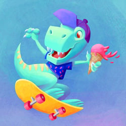 Skater Dino