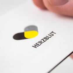 Herzblut Visitenkarte Farbschnitt