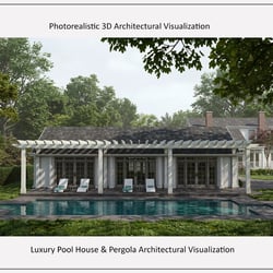 Luxury Pool House & Pergola Visualization