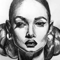 Women Head Sketch