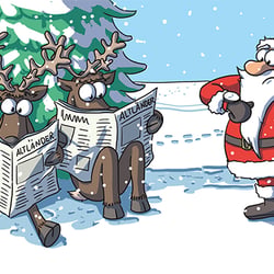 Weihnachtskarte Zeitung
