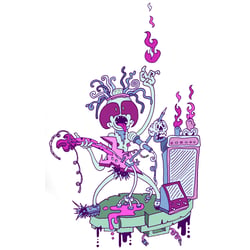Illustration für Kleinert Illustratoren, München: Experimentelles Metal Musik.