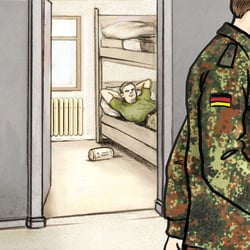 Thema: Rechtsradikale Vorfälle in BW, ARD Magazin Kontraste, Illustration: Heidi Kull