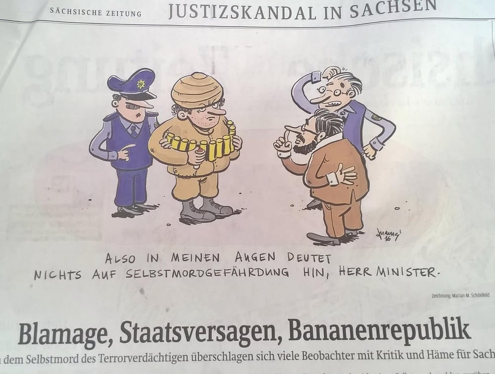 Politische Karikatur Sächsische Zeitung