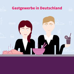 Teaserbild Illustration „Gastgewerbe“