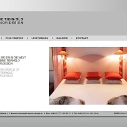 Webauftritt – Interior Design, Homeseite