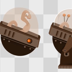 Vektor Figur – Mecharegenwurm