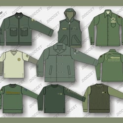 Konzeption von Herren Outdoor Kollektionen