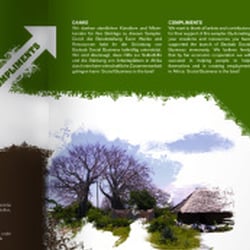 Baobab Social Business – Booklet aufgefaltet, Aussenseite