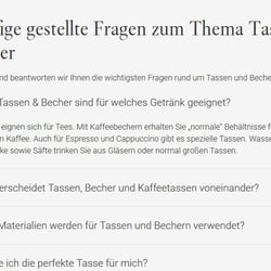 FAQ Tassen und Becher