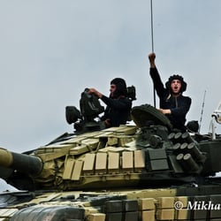 T-90 Panzer im Ziel.