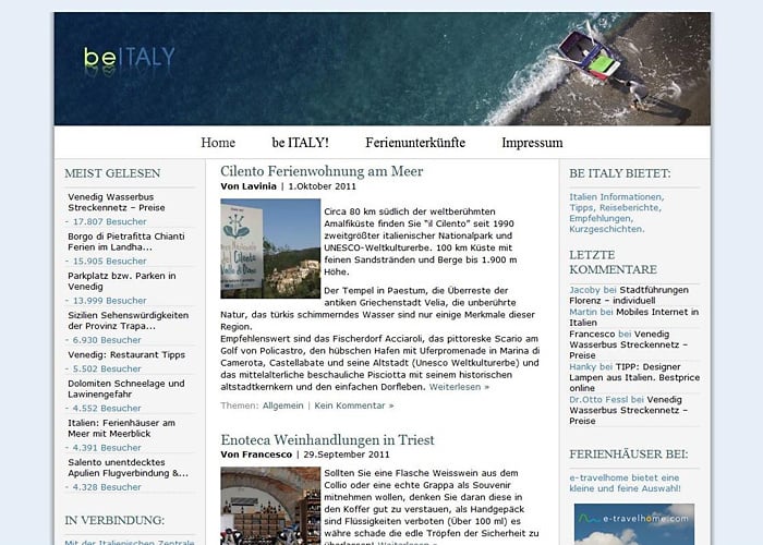 be ITALY – Ferienunterkünfte