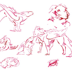 Gesture drawings der Chimäre