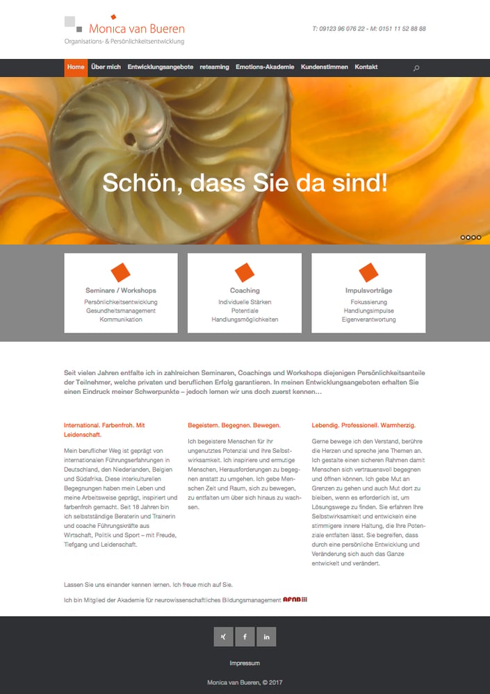 Konzeption, Webdesign, Umsetzung in Wordpress