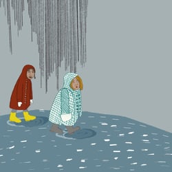 Im Regen