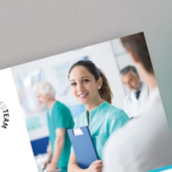 Geschäftsausstattung für eine Jobvermittlung in der Medizinbranche