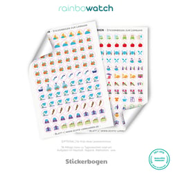 Stickerbogen für Leseschwache