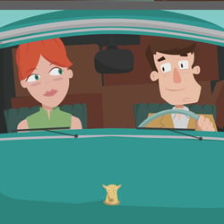 Paar im Auto