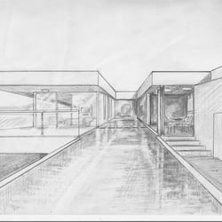Villa Escarpa Skizze (Bleistift/Papier)
