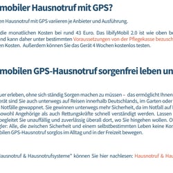 Kosten mobiler Hausnotruf