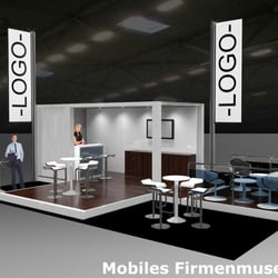 Mobiler Showroom und Messestand auf der Basis eines Containers