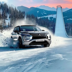 Der Mitsubishi Outlander auf der Reise von Japan nach Deutschland