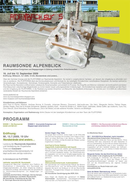 Platform3, Programm