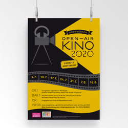 Poster für Kopfhörer-Open-Air-Kino 2020 des stajupfa