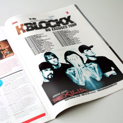 Anzeigengestaltung „H-BLOCKX“ (GUN Rec.)