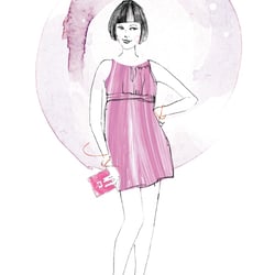 Kurzes Kleid an einer Hochzeit