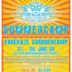 Flyer für Kamikaze Summercamp´08
