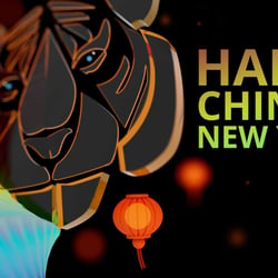 3D-Illustration Chinesisches Neujahr