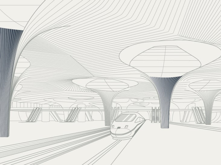 Entwurfs-Illustrationen für die Deutsche Bahn AG – Studio Delhi, Mainz