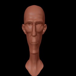 Sculpting Männerkopf