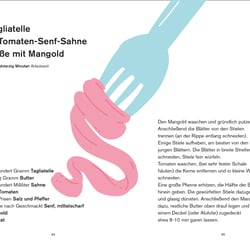 Tagliatelle in Tomaten-Senf-Sahne Soße mit Mangold