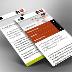 Responsive Webdesign, die Webseite wird auf verschiedenene Endgeräten optimal dargestellt