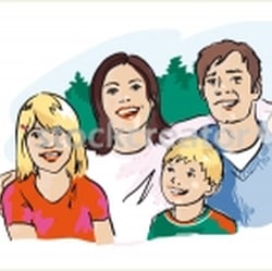 Illustration von einer Familie