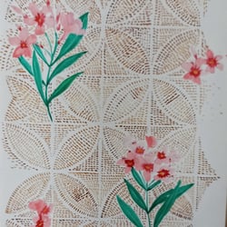 Flowers with dots