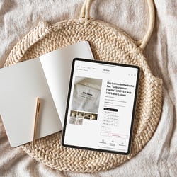 Nju Linen Branding – Website Mood inkl. Textillabel