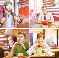 Storyboard-Illustrationen „McDonalds“