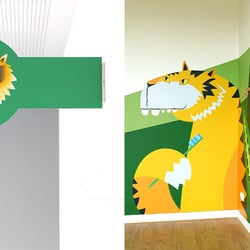 Lehrraum der Praxis, Gestaltung Dschungellandschaft + Tiger