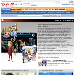 Buzz Quiz TV Microsite auf Yahoo! Spiele