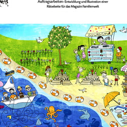 „Sommerrätsel“ Konzeption und Illustration für das Magazin Familienwelt 2011