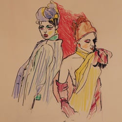 Marc Jacobs NYFW Designs Sketch/2017 Vienna/pencils and ink on paper