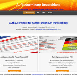 Webseite Fahrschule allroad ASF Aufbauseminare