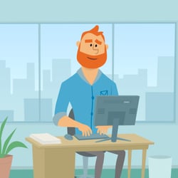 Eine kleine Animationsgeschichte für die KKH, so wird der Arbeitsplatz gesund