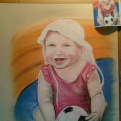 Leonie, Pastelkreide auf Karton, ca. A2