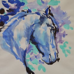 Blaues Pferd